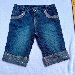 Disney High School Musical denim Jean Bermuda shorts vintage girls size 12
